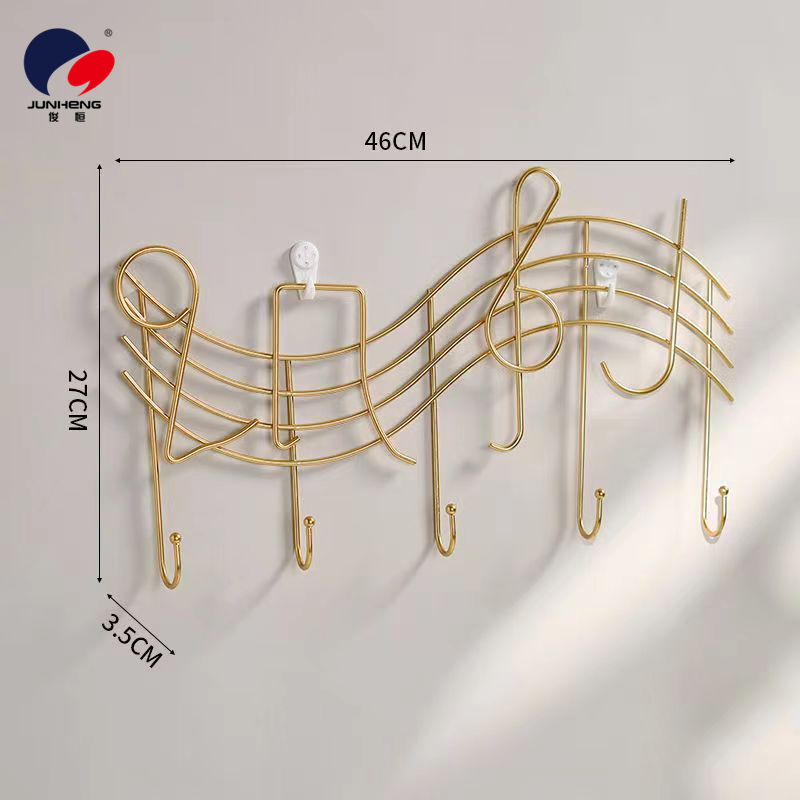 Nordic door art decoration hooks for the entrance wall, creative light luxury ginkgo leaf living room storage wall-mounted clothes hangers Specification image
