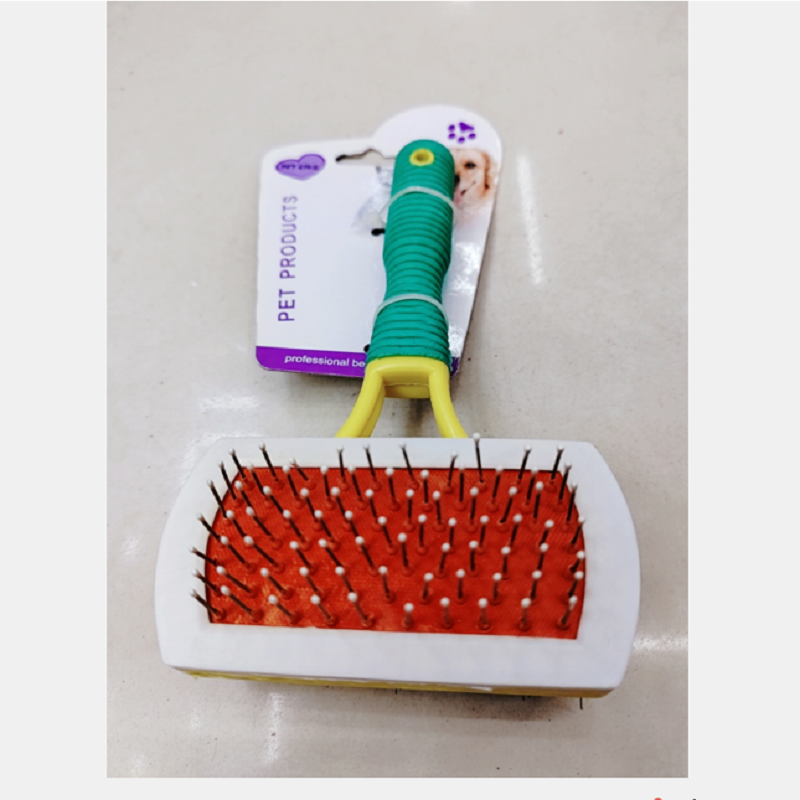 Pet steel needle double-sided comb, cat and dog bathing brush, hair comb, pet grooming and cleaning tools Specification image