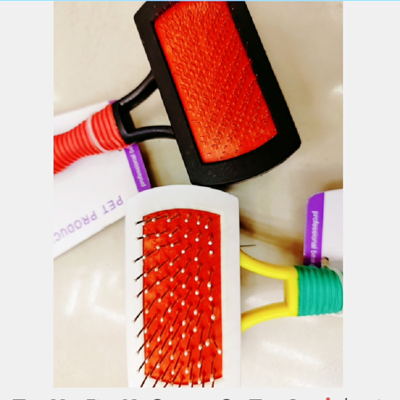 Pet steel needle double-sided comb, cat and dog bathing brush, hair comb, pet grooming and cleaning tools Item Picture