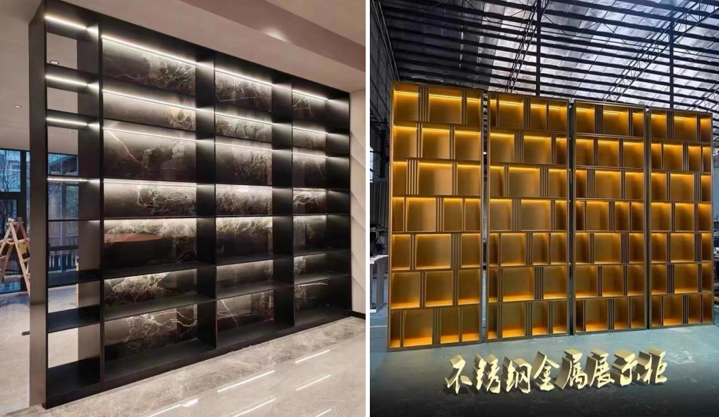 定制批发不锈钢酒柜五金件拉丝钛哑黑托架板层板斜放板红酒斜放架恒温酒柜来图可定制详情11