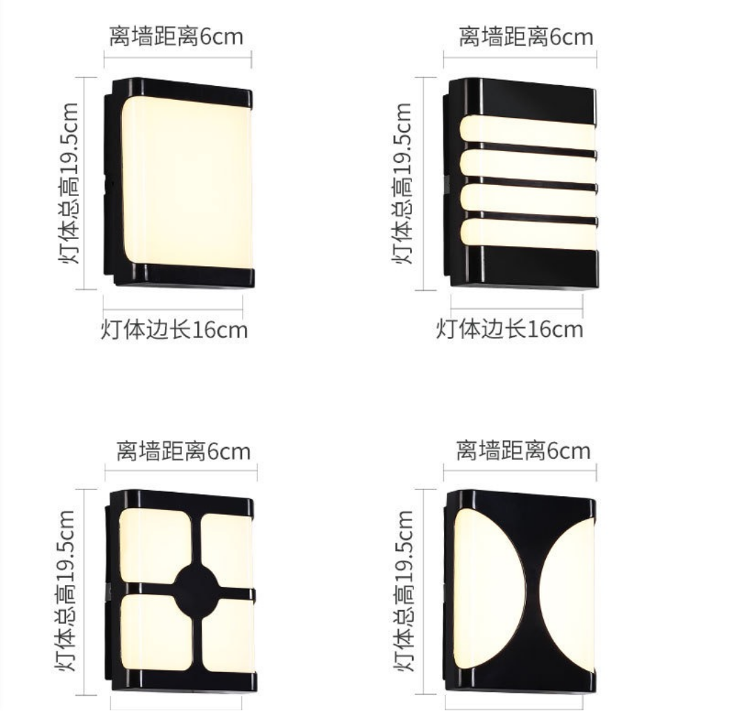 Outdoor wall lamps, waterproof garden lamps, modern and simple outdoor garden lamps, hotel corridors, terraces, passageways, and door moisture-proof lamps Item Picture