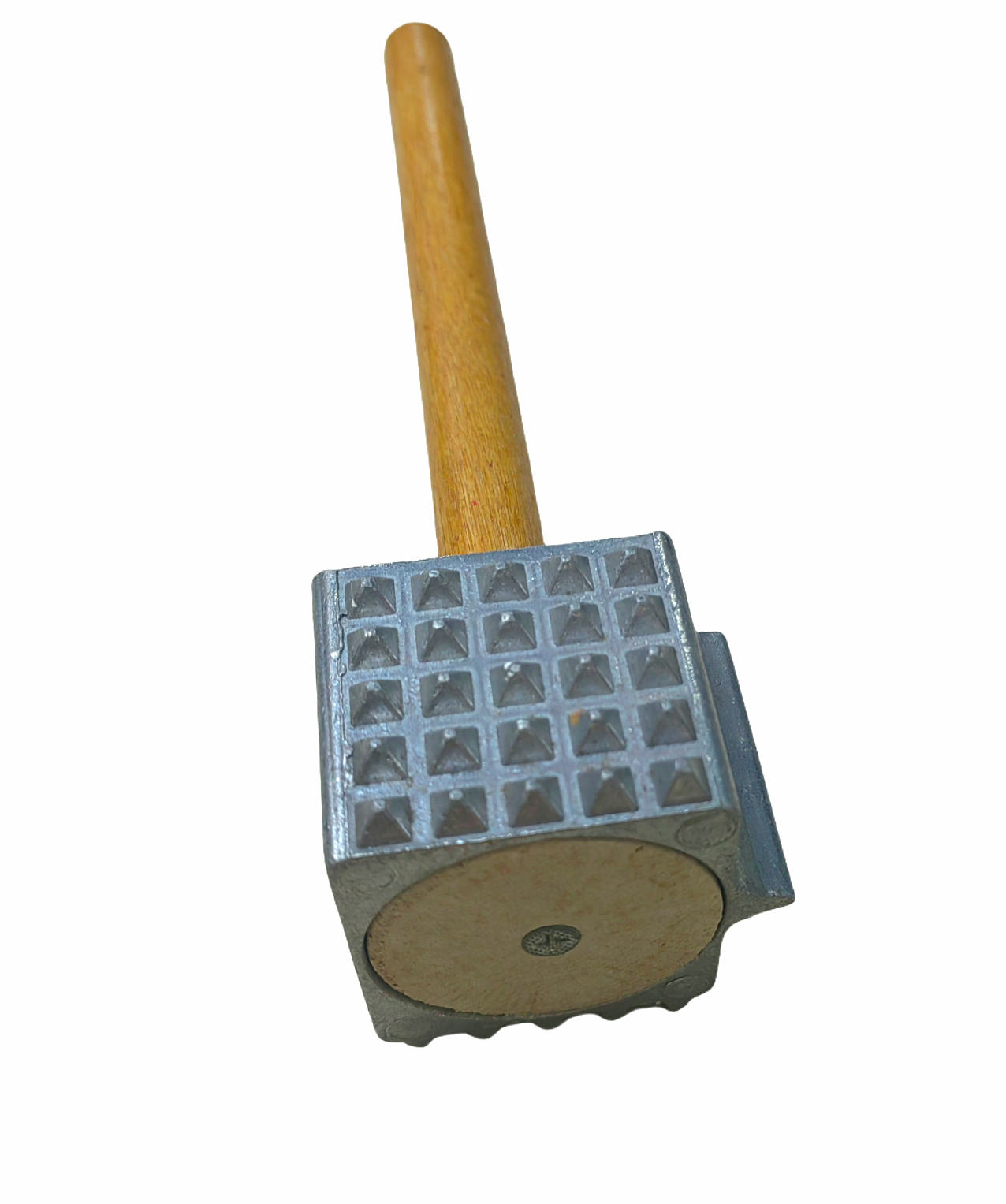 Handle Aluminum Meat Hammer Restaurant Fried Steak Chicken Chop Knock Meat Wooden Handle Generous Hammer Western Restaurant Special Specification drawing
