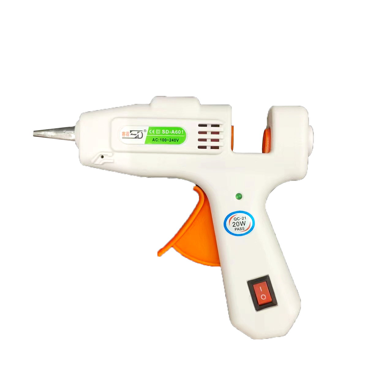 Sai DE white small glue gun SD-A601 hot melt glue gun 20W with switch manufacturers direct sales thumbnail