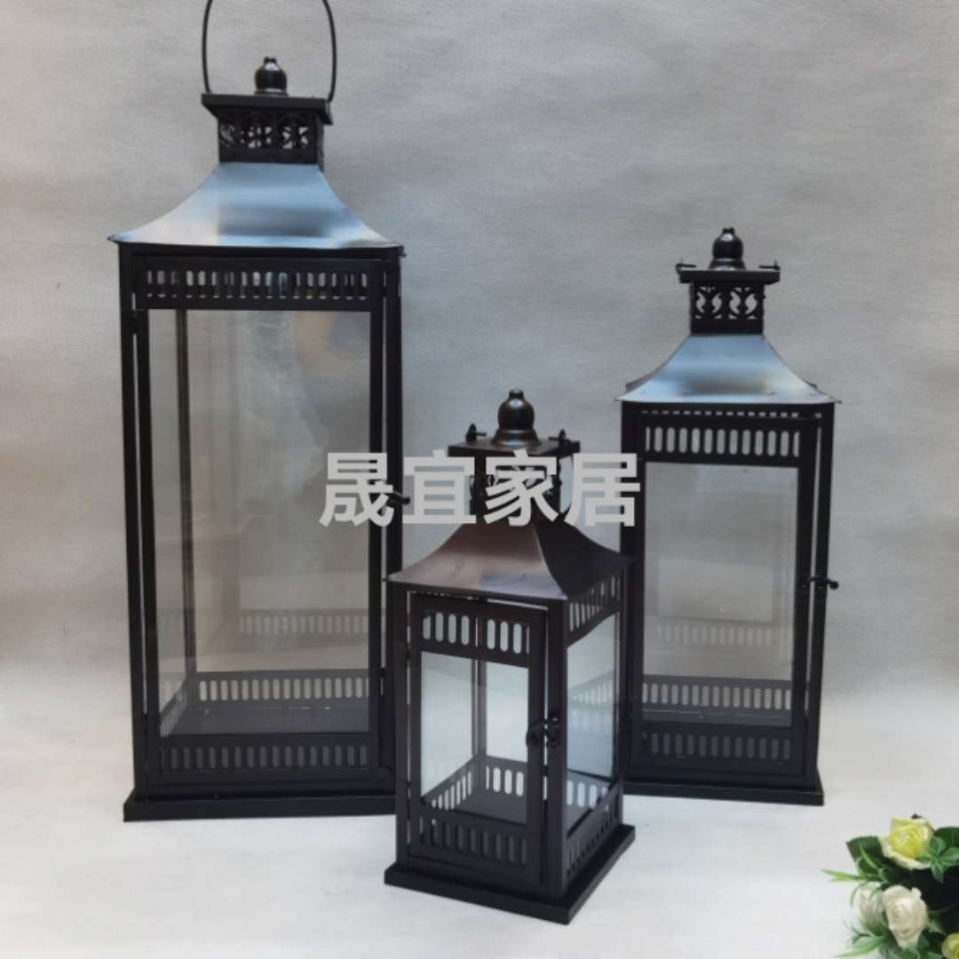 铁艺装饰婚庆落地摆件风灯烛台