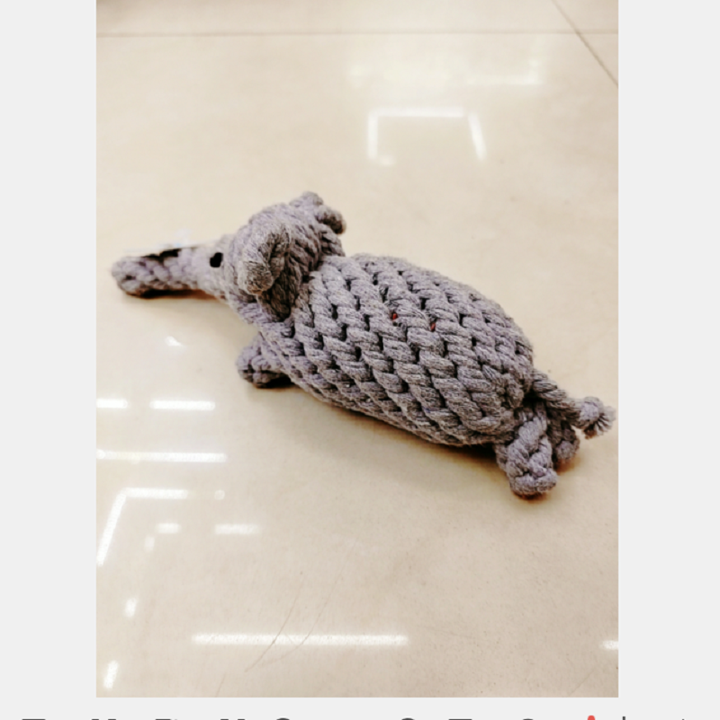 Juguetes para mascotas cuerda de algodón tejido a mano elefante mascota roer juguetes de juego para perros divertidos juguetes interactivos de juego para perros details Picture