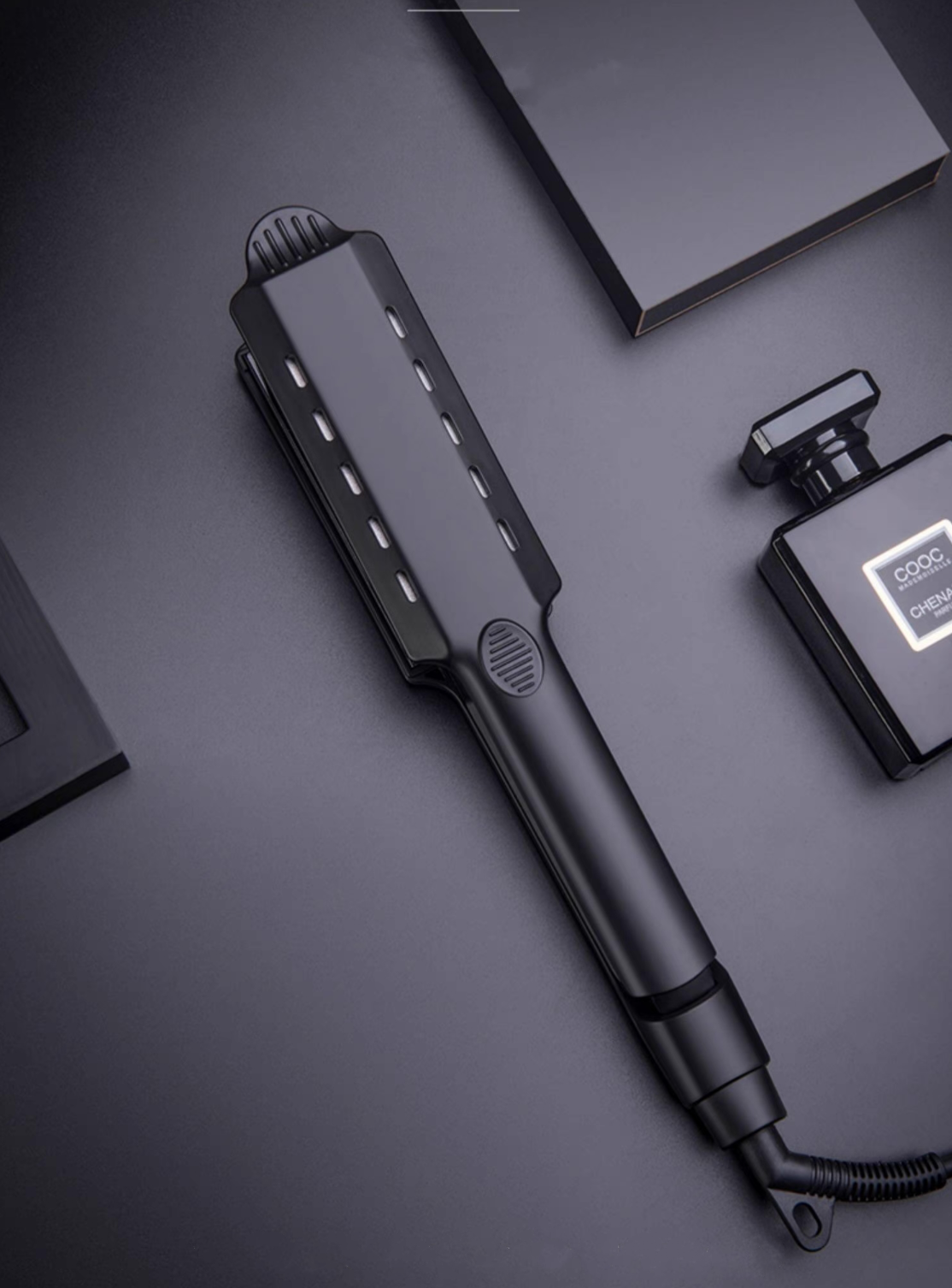 Wide Heating Plate Curling Straightener Multi-Functional Hair Styling Hair Straightener Can Be Adjusted Temperature Straight Curling Dual-Purpose Splint