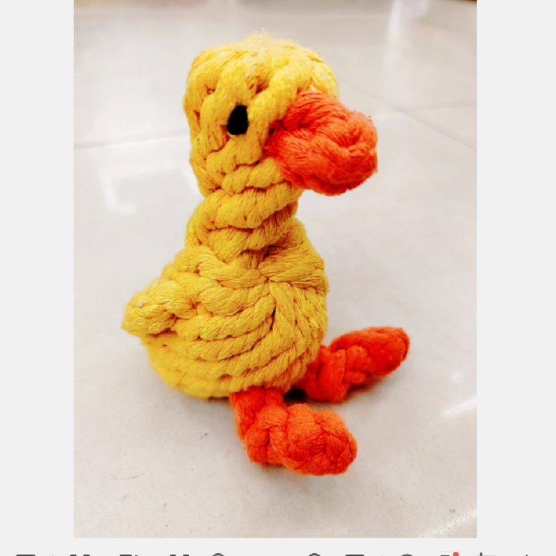 Pet toy Cotton rope hand-woven duck toy Nibble bite fun play pet toy
