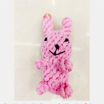 宠物玩具 棉绳手编兔子玩具 啃咬逗趣玩耍宠物玩具