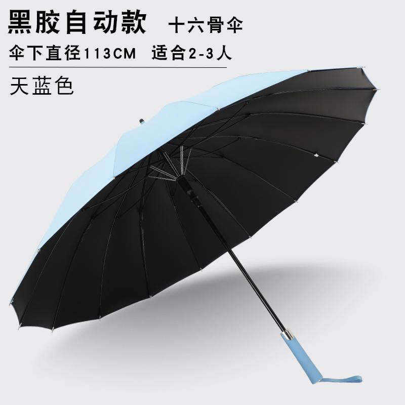 Digital printing three-fold 55×8K full blackout black vinyl sun umbrella pic 2