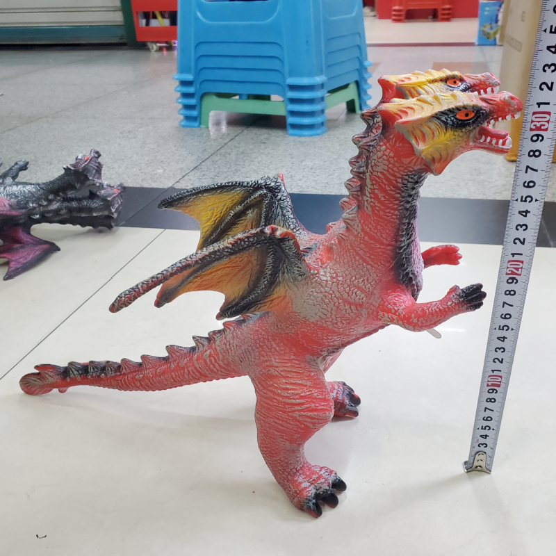 欧胤玩具/6款大飞龙/橡胶恐龙玩具/PVC发声发光玩具/模型环保玩具白底实物图