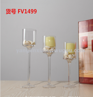 玻璃烛台蜡烛杯玻璃烛台摆件婚庆烛台摆件详情2