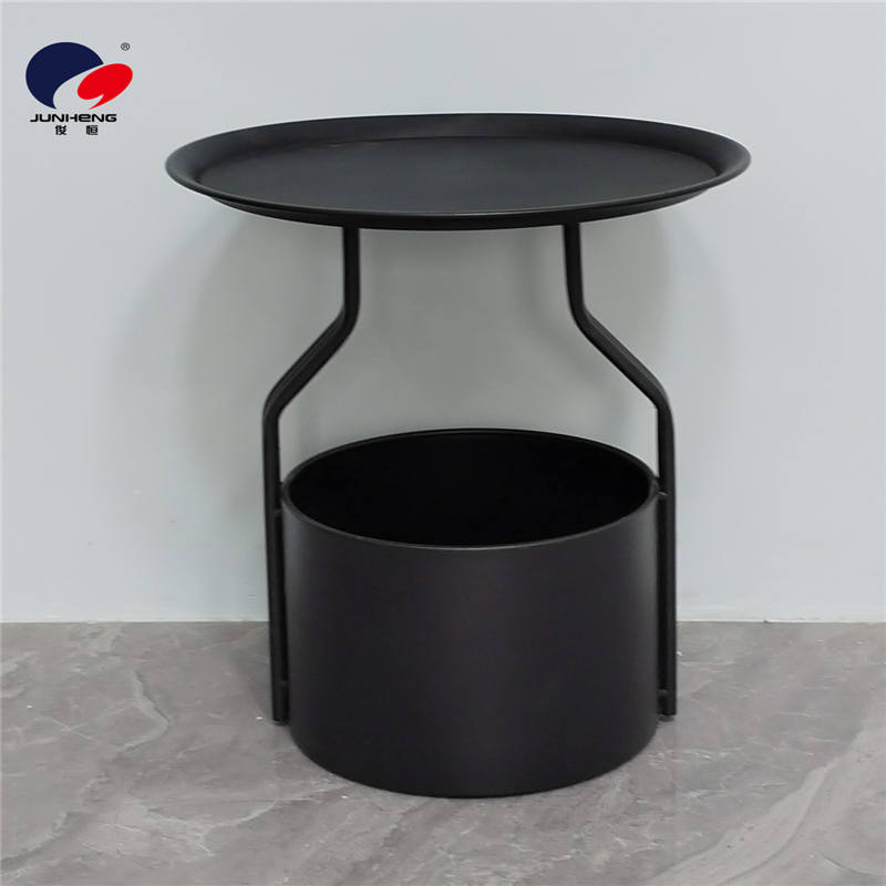 Light luxury rock plate sofa side table, simple glass round minimalist corner table, creative coffee table, balcony bedside small round table Specification image
