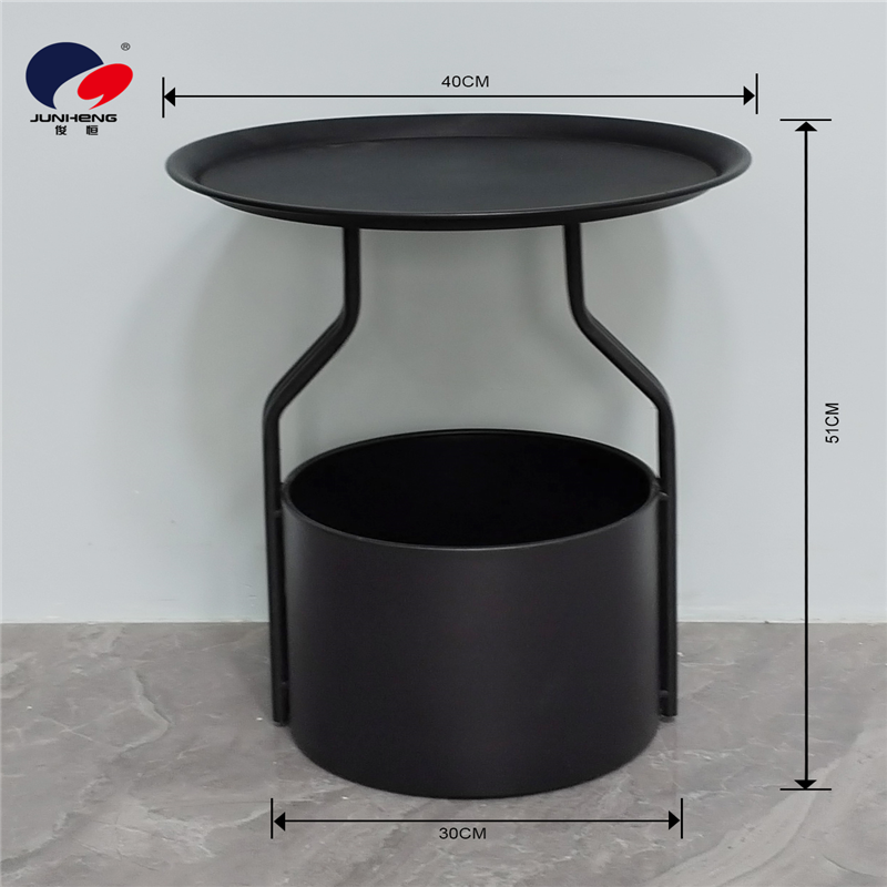 Light luxury rock plate sofa side table, simple glass round minimalist corner table, creative coffee table, balcony bedside small round table Application Scenario