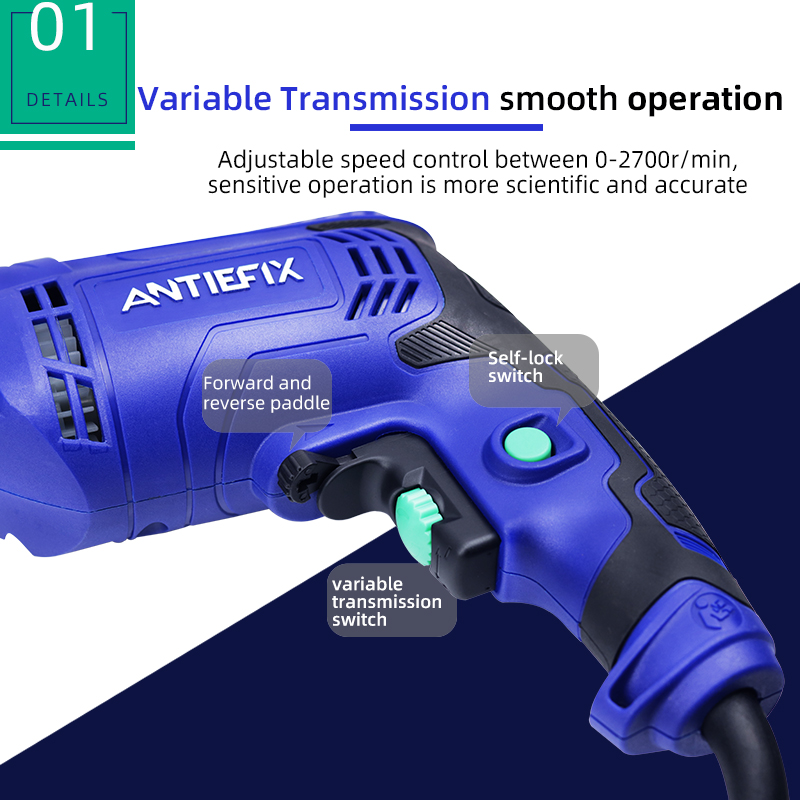 ANTIEFIX10mm金属钻头钻电动螺丝刀电钻开孔器螺丝批头经济电动工具系列Electric Drill手电钻详情3