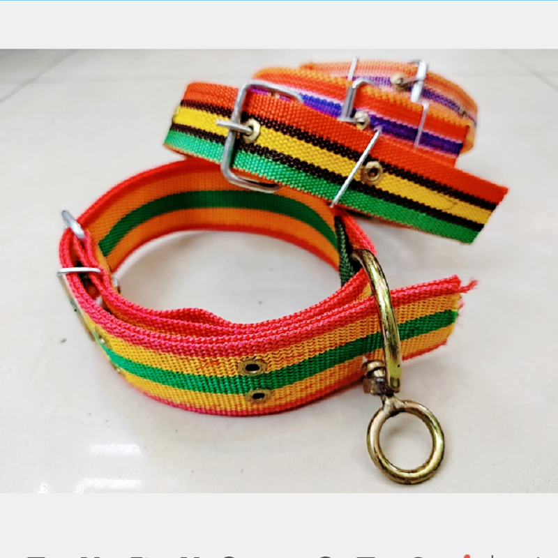 Collar para mascotas color rayas collar ancho 3,0 CM giratorio hebilla color tatuaje collar