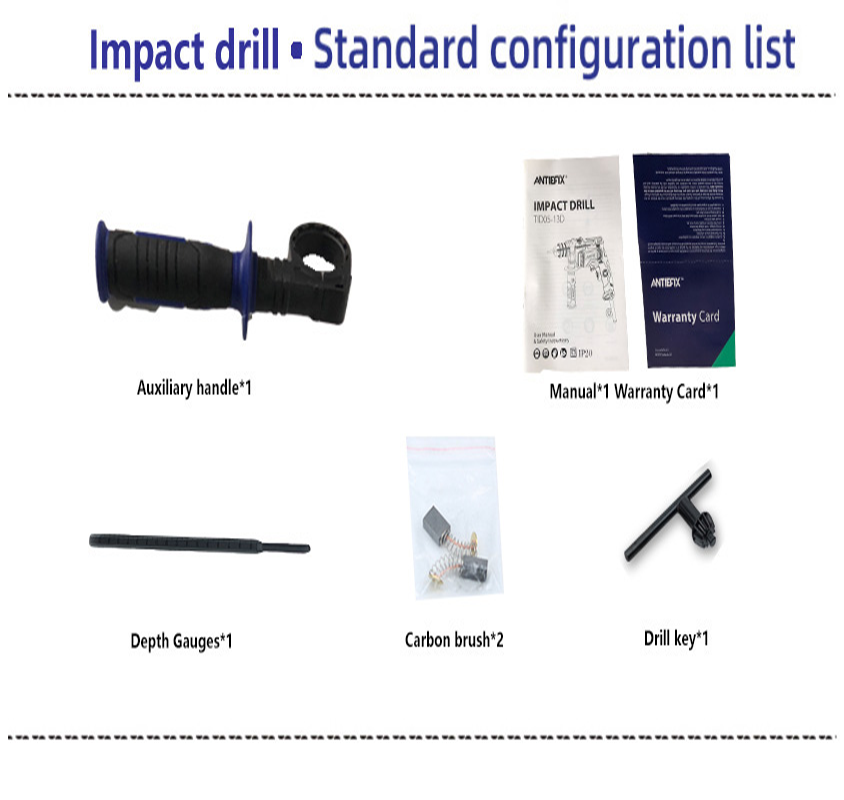 岸贴Antie冲击钻16款钻头钻金属钢板铁块水泥木头打瓷砖开玻璃孔拧螺丝合金钻头带自锁ImpactDrill 冲击电钻详情7