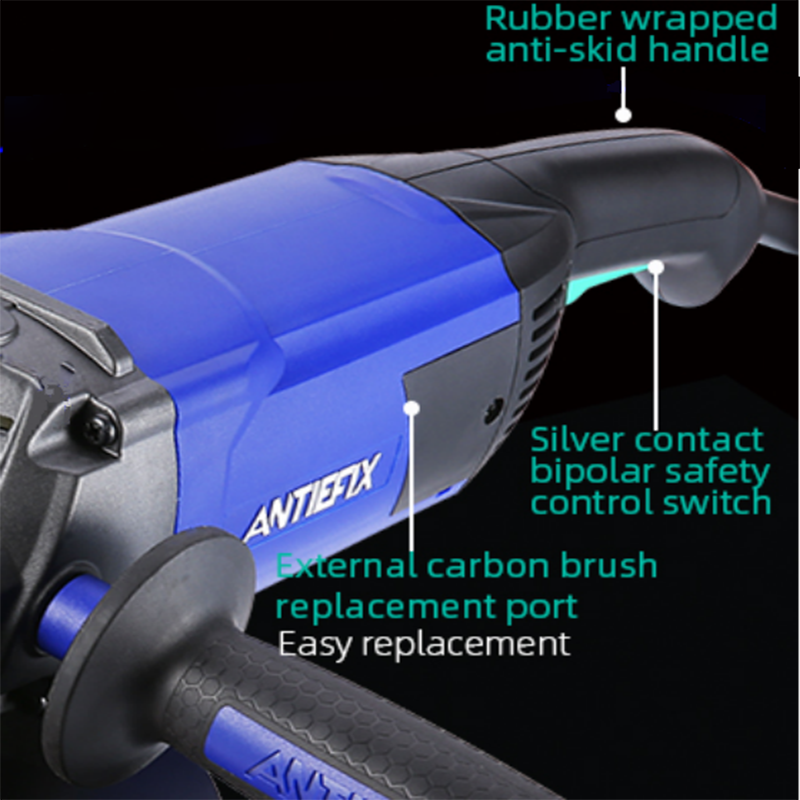طاحونة زوايا ذات قدرة عالية تبلغ 230MM2600W على الشاطئ، سعة 9 بوصات، آلة قطع معدنية، طاحونة حجري، طاحونة معدنية Specification image