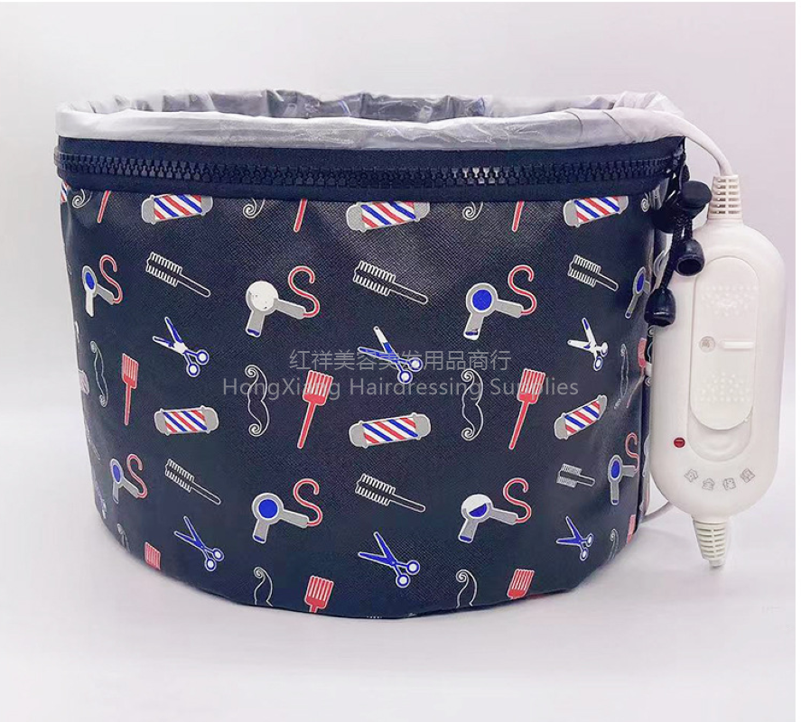 Home Oil Heating Cap British Regulation Inverted Film Hair Salon Hair Evaporation Cap European Regulation Hair Care Pink Heating Cap Specification drawing