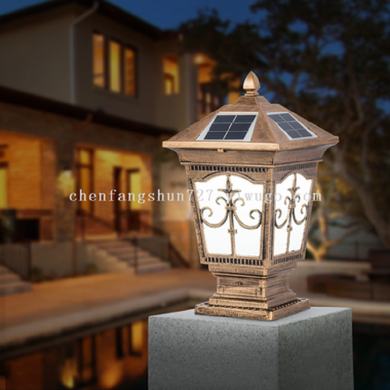 Luz solar de césped villa de barrio luz de patio luz de jardín luz de hierba de camino al aire libre a prueba de agua luz de paisaje LED