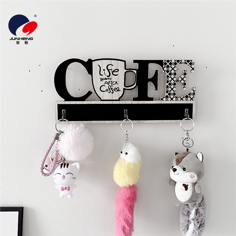 Simple key storage, wall-mounted storage rack, coat hook, wall and door decoration, wall hanging details Picture