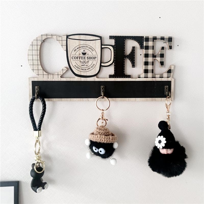 Simple key storage, wall-mounted storage rack, coat hook, wall and door decoration, wall hanging pic 1