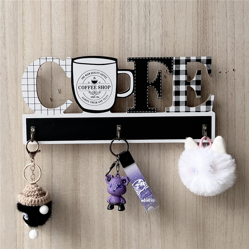 Simple key storage, wall-mounted storage rack, coat hook, wall and door decoration, wall hanging pic 5