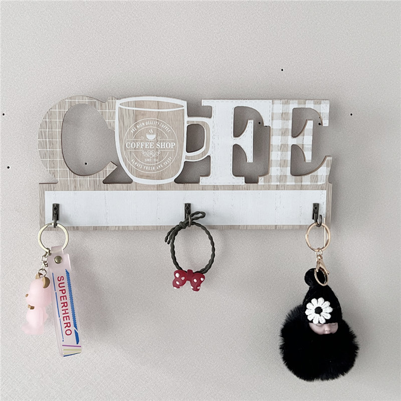 Simple key storage, wall-mounted storage rack, coat hook, wall and door decoration, wall hanging pic 4