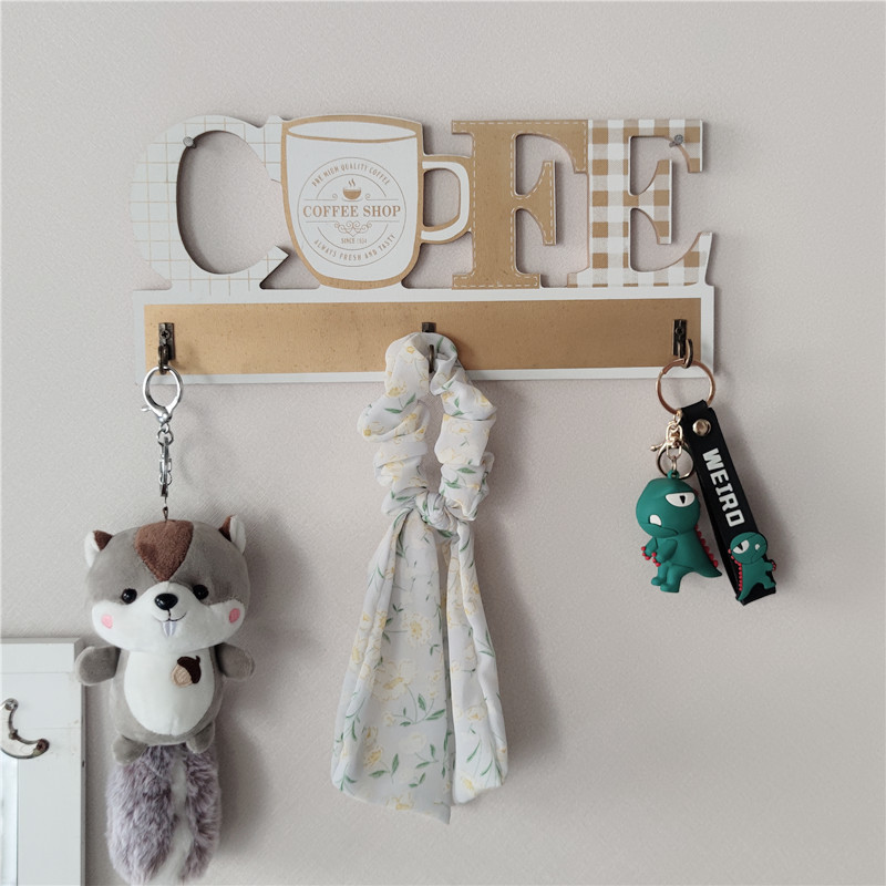Simple key storage, wall-mounted storage rack, coat hook, wall and door decoration, wall hanging pic 6