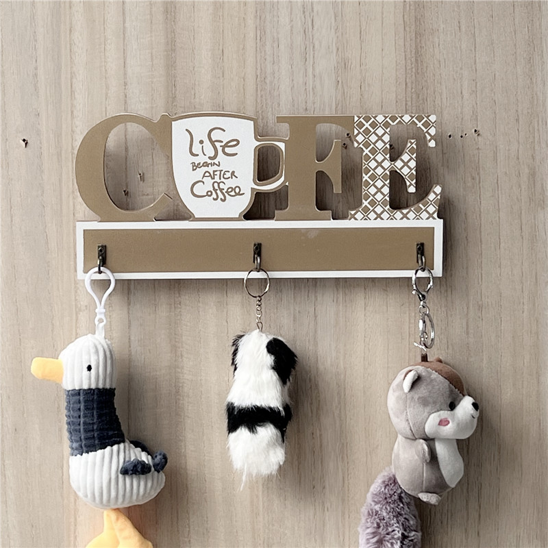 Simple key storage, wall-mounted storage rack, coat hook, wall and door decoration, wall hanging pic 7
