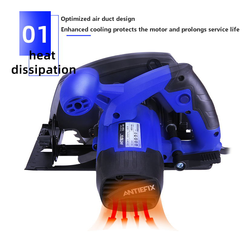 岸贴手提185电圆锯7寸锯片电动木工电锯45°斜切锯塑料木材切割机详情3
