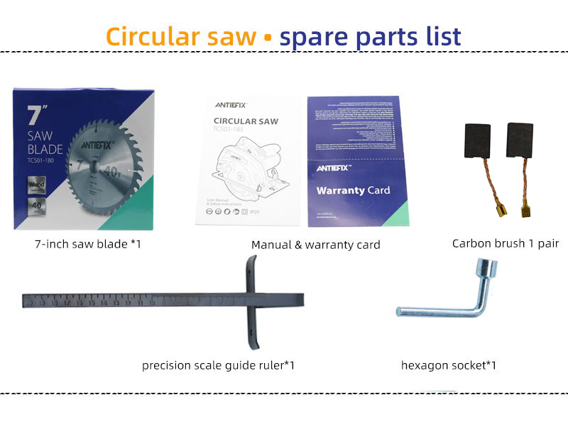 岸贴手提185电圆锯7寸锯片电动木工电锯45°斜切锯塑料木材切割机详情7