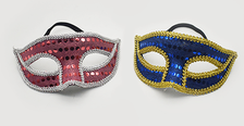 节日产品，狂欢节面具，装扮面具，派对面具，亮片面具