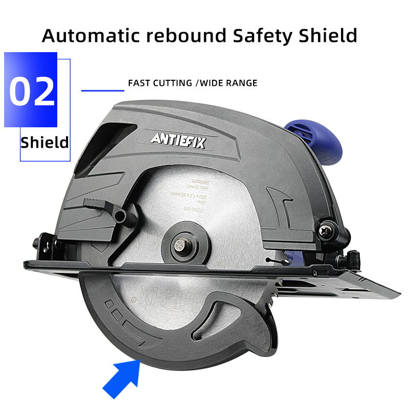 岸贴手提185电圆锯7寸锯片电动木工电锯45°斜切锯塑料木材切割机详情4