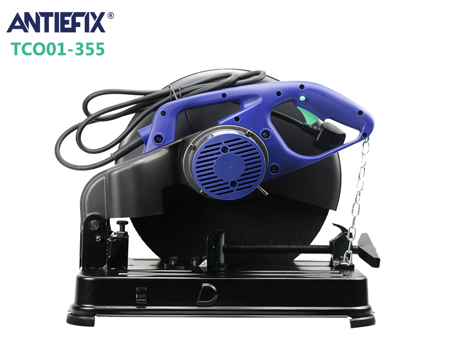 The shore 2450W high-power 355 steel cutting machine cuts steel, wood and aluminum materials at 45° with 14-inch grinding wheel saw blades details Picture