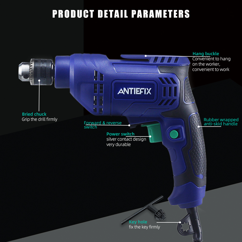 مفتحة مفك مفك مفك كهربائي، مثقاب كهربائي، مثقاب معدنية، من طراز Antiefix Ilcc Drill details Picture