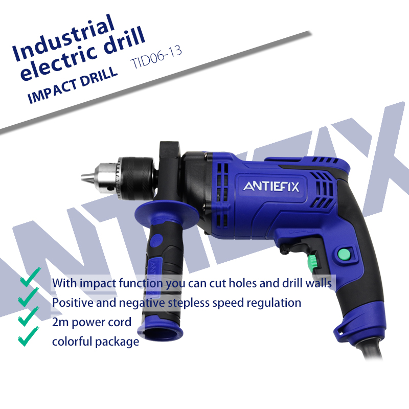 Taladro de impacto Antie taladro de 13mm taladro de metal taladro de metal taladro de acero taladro de hierro taladro de cemento taladro de madera abrir agujero de vidrio tornillo banda de autobloqueo ImpactDrill impacto taladro eléctrico details Picture
