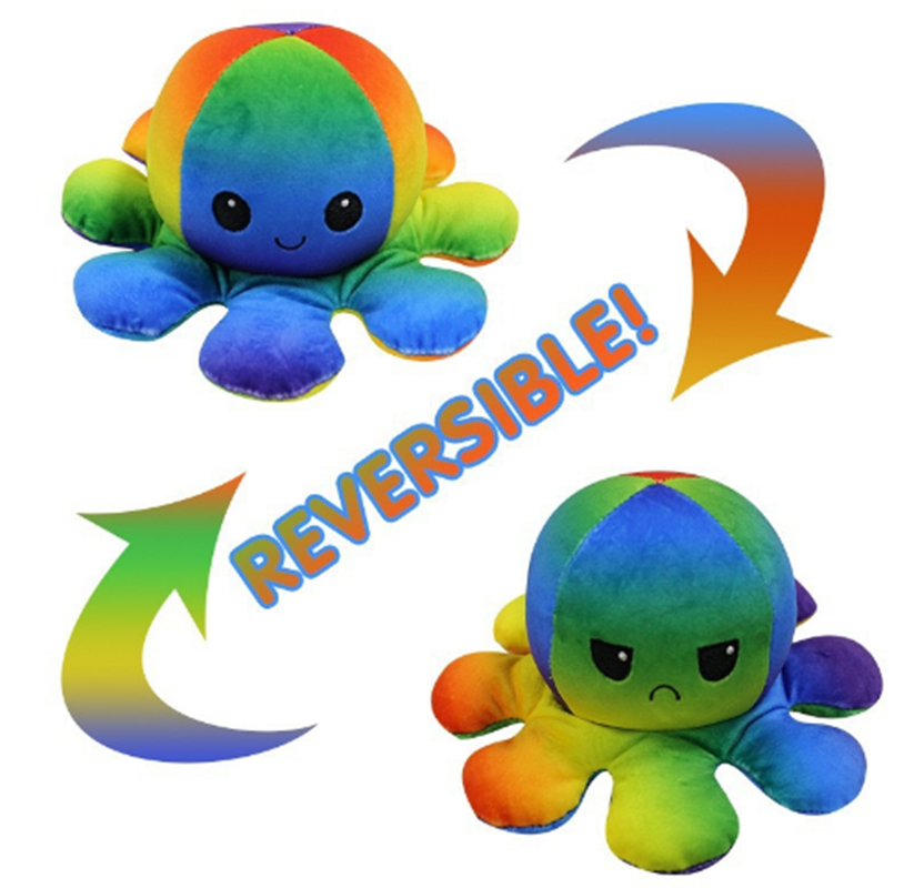 Octopus doll, flip octopus doll, double-sided face change, angry, happy, flip doll, pillow, plush toy gift Application Scenario