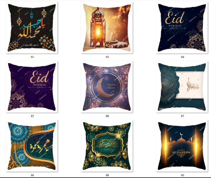 Cross-border LED throw pillows, tablecloths, table flags, placemats, seat cushions, textiles, curtains, door couplets, door banners, couplets, polyester, acrylic Specification image