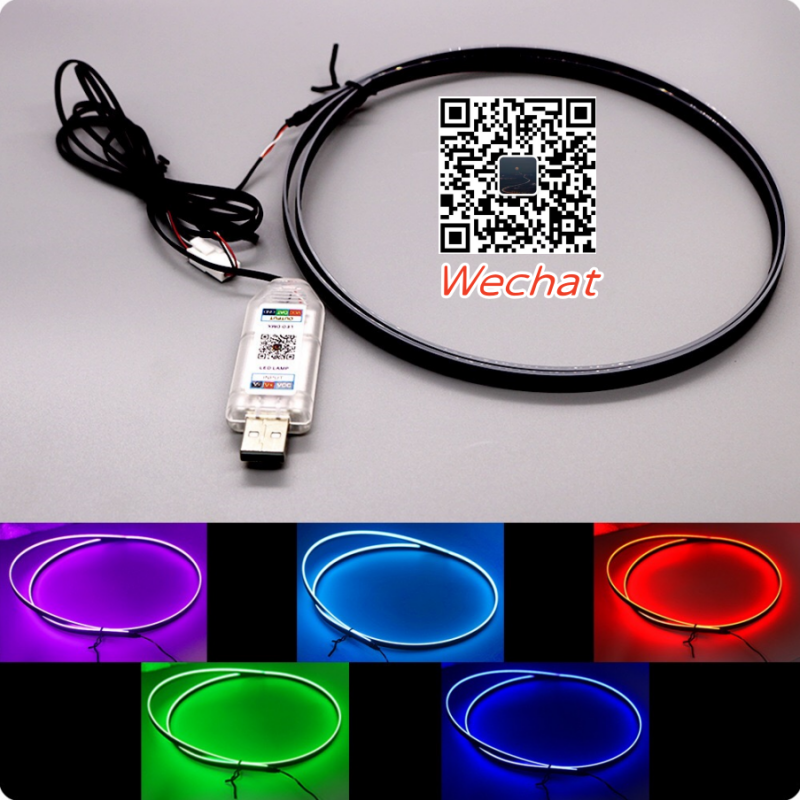 Car ambient light USB multi-mode flowing light ambient light operation table lamp with sound control decorative light full figure