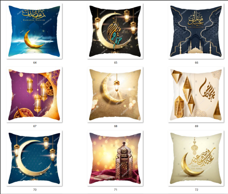 Cross-border LED throw pillows, tablecloths, table flags, placemats, seat cushions, textiles, curtains, door couplets, door banners, couplets, polyester, acrylic Item Picture