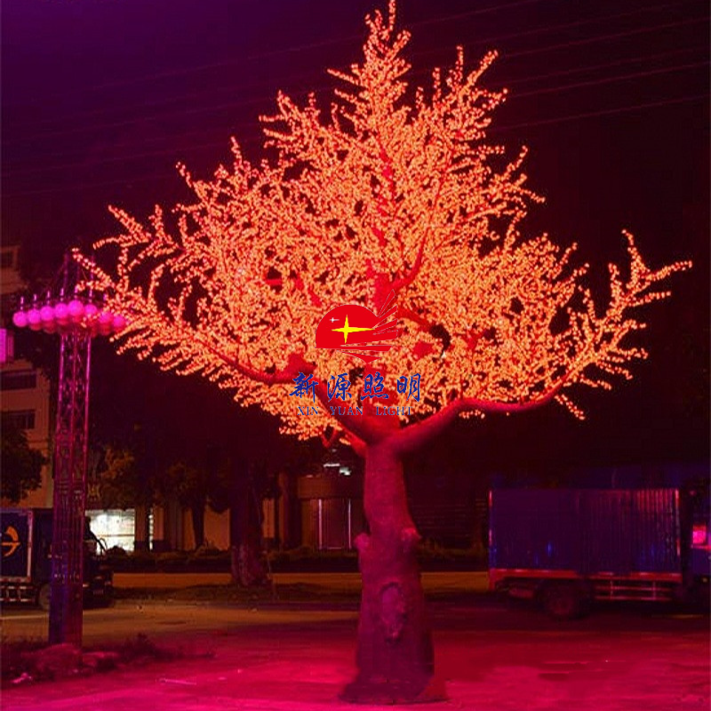 6米高LED参天古树仿真樱花树发光树景观树灯厂家直销！！图