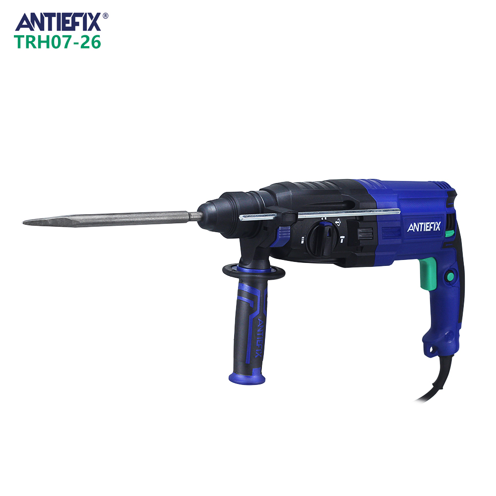 مطرقة Antiex 26mm 1100R/mm، التي ضربت أرضية خرسانية من خرسانية وخرسانية حجرية من الطوب الأحمر Specification image