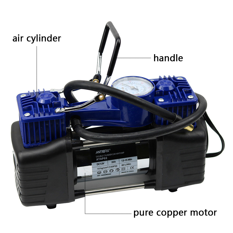 مضخة ضخ الهواء في حالات الطوارئ Car Air Pump في شاحنة مضخة ضخ الهواء ذات اسطوانات مزدوجة على الشاطئ Item Picture