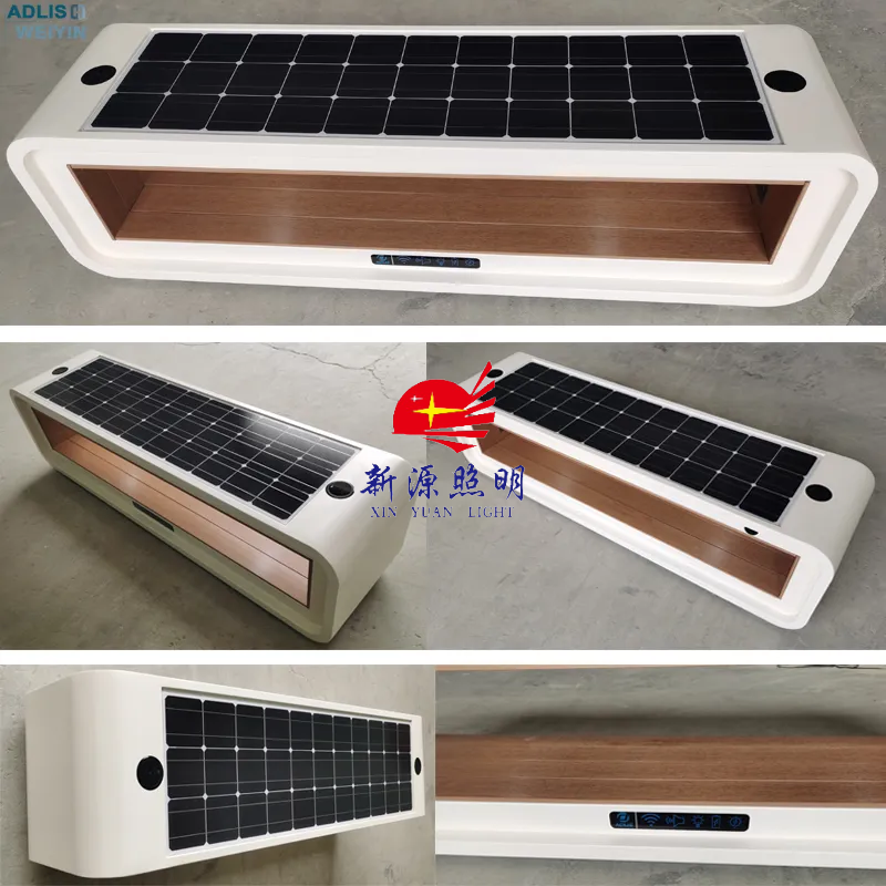 太阳能智慧座椅户外小区公园公共休闲椅智慧公园光伏座椅蓝牙无线图