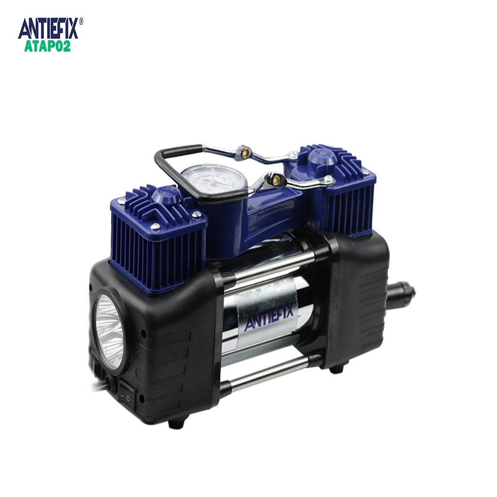 مضخة ضخ الهواء في حالات الطوارئ Car Air Pump في شاحنة مضخة ضخ الهواء ذات اسطوانات مزدوجة على الشاطئ