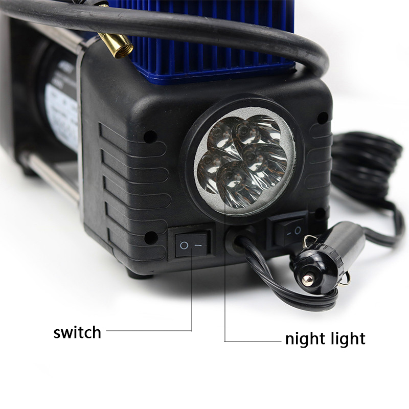 مضخة ضخ الهواء في حالات الطوارئ Car Air Pump في شاحنة مضخة ضخ الهواء ذات اسطوانات مزدوجة على الشاطئ Specification image
