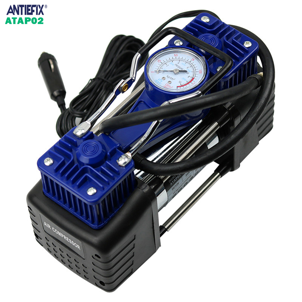 مضخة ضخ الهواء في حالات الطوارئ Car Air Pump في شاحنة مضخة ضخ الهواء ذات اسطوانات مزدوجة على الشاطئ details Picture