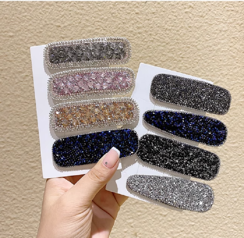 闪亮发夹/带钻发夹/磨砂发夹/女士发夹细节图