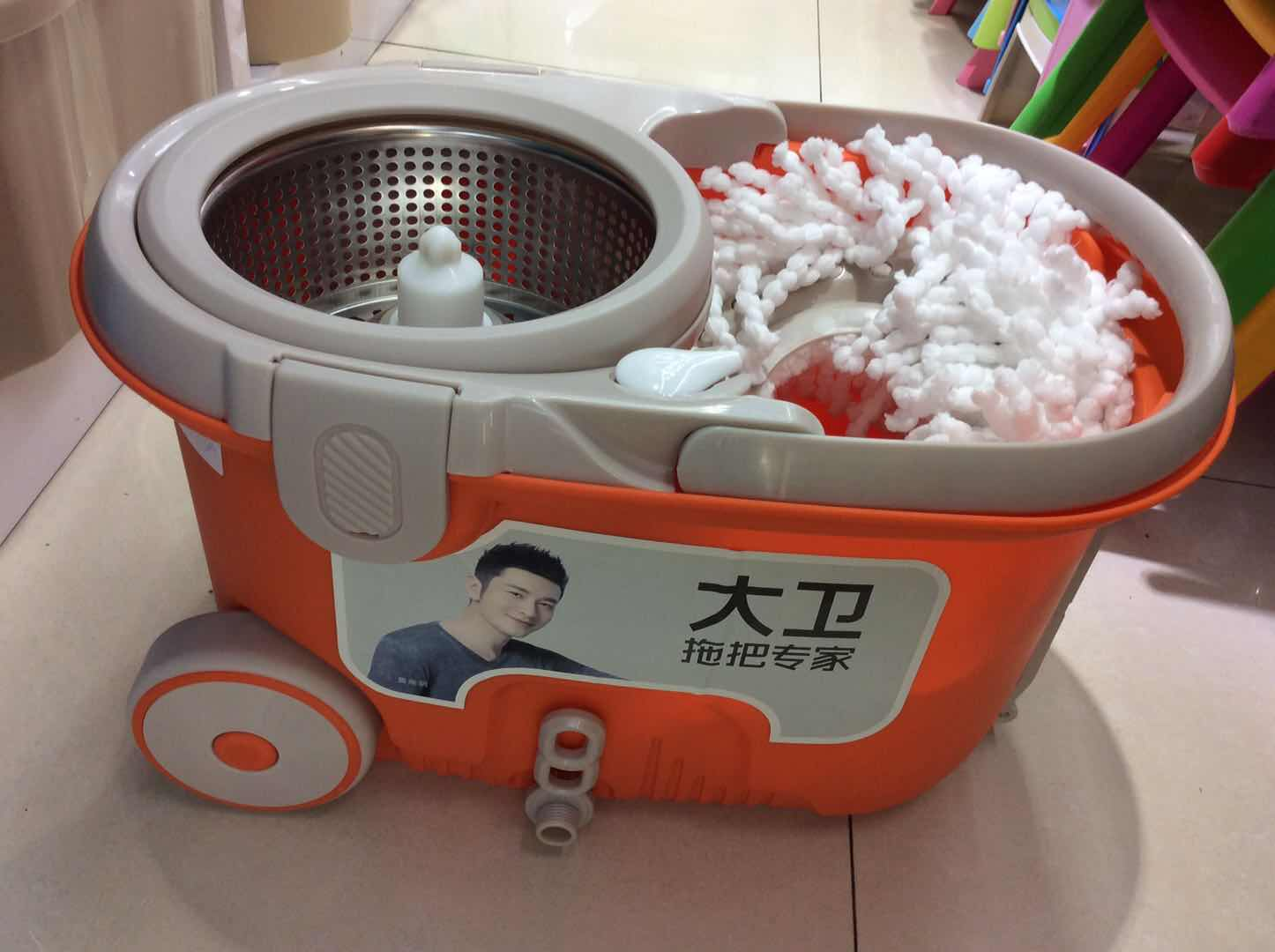 David wheel rotating mop Lazy mop household artifact - David wheel color box