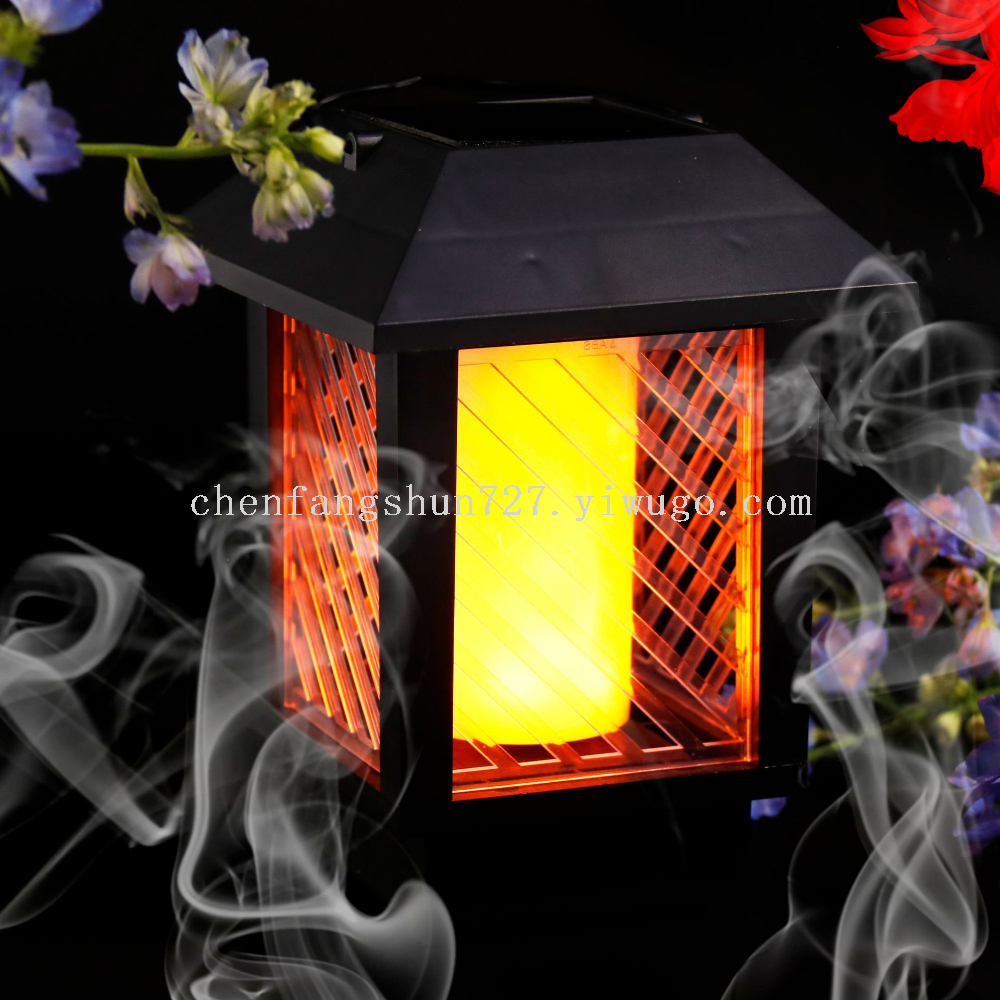 太阳能火焰灯led户外庭院灯仿真火光蜡烛灯两用吊挂灯